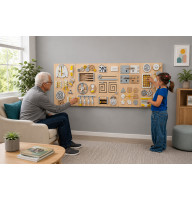 Sensory Wall Panels for Adults & Dementia Care – 5 Panels, 175×65cm
