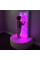 Child standing on the Bubble Wall Platform watching rising bubbles and shifting color from the platform seat