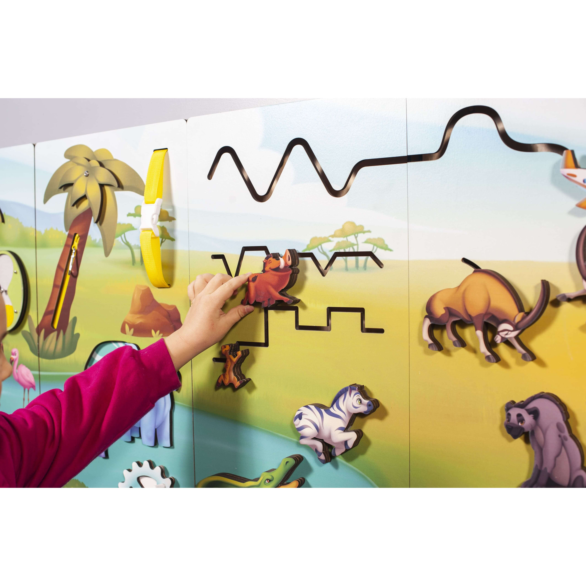 10 Panels Safari Themed Sensory Wall | BumbleBeeSmart Store