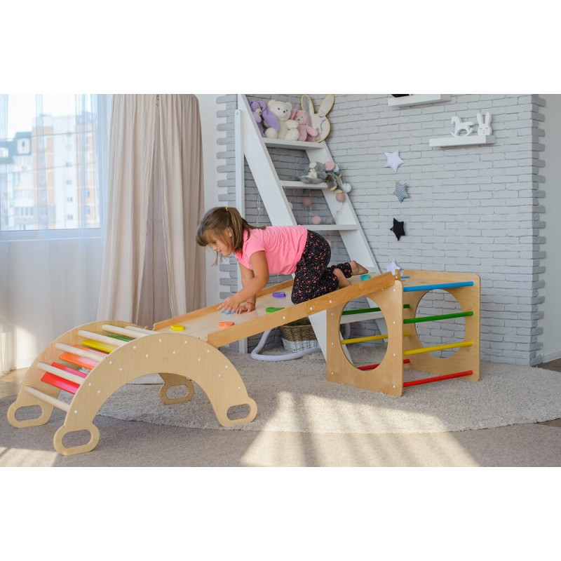 Set of 3 items (colored triangle+arch+ramp) - BumbleBee Smart Store