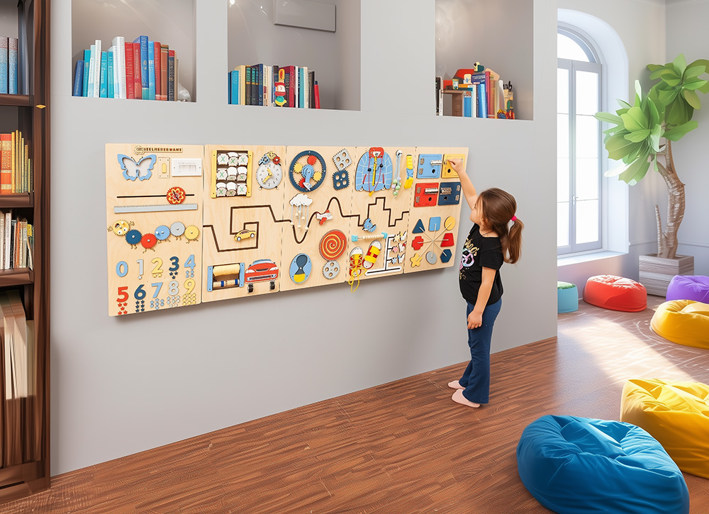 Sensory wall for autism classroom