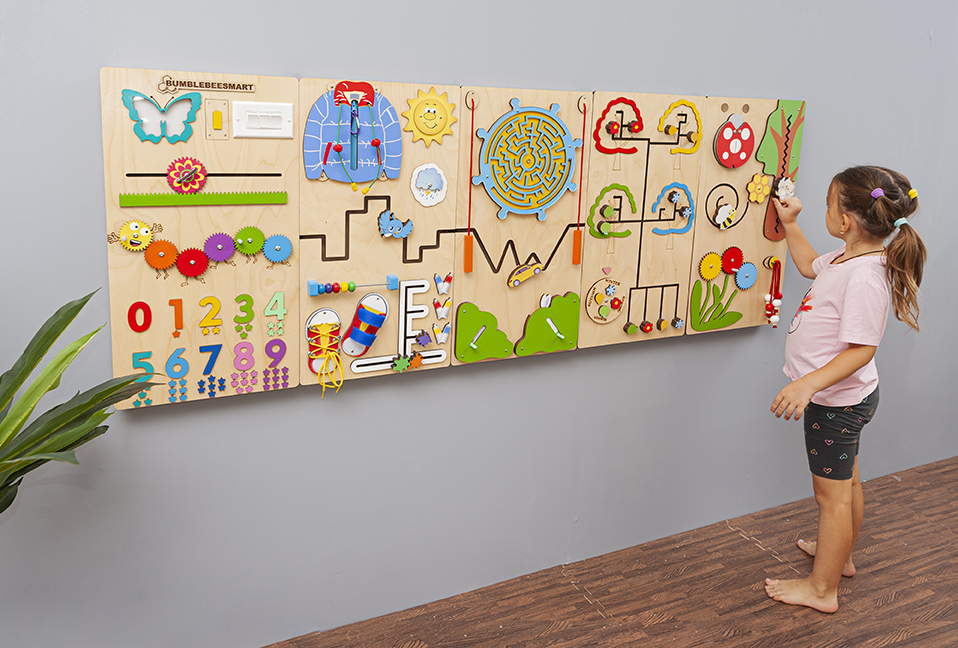 Wall Mounted Busy Boards for Toddlers | BumbleBeeSmart